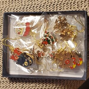 Christmas Dangle Earrings- 12 pairs